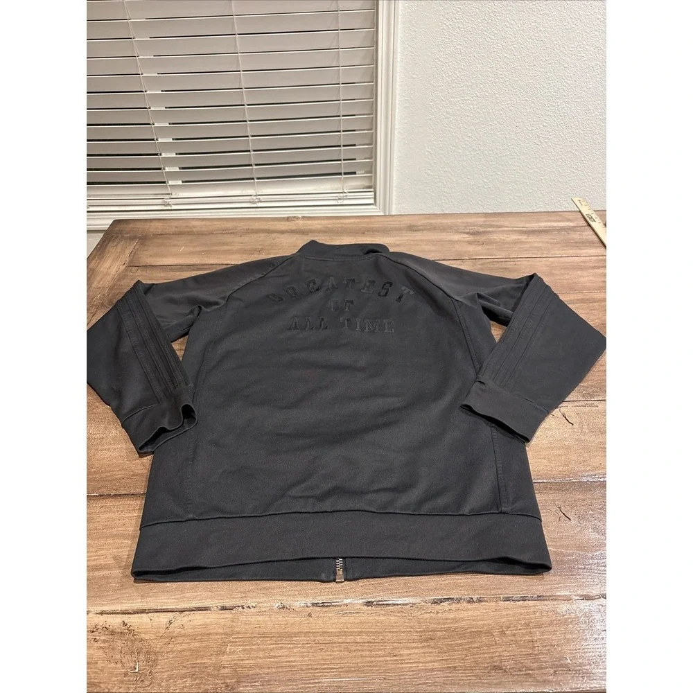 Adidas Muhammad Ali Men's Triple Black Track Jacket Greatest Of All Time Size Xs